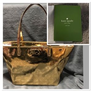 New Kate Spade Gold metro Harmony Tote
